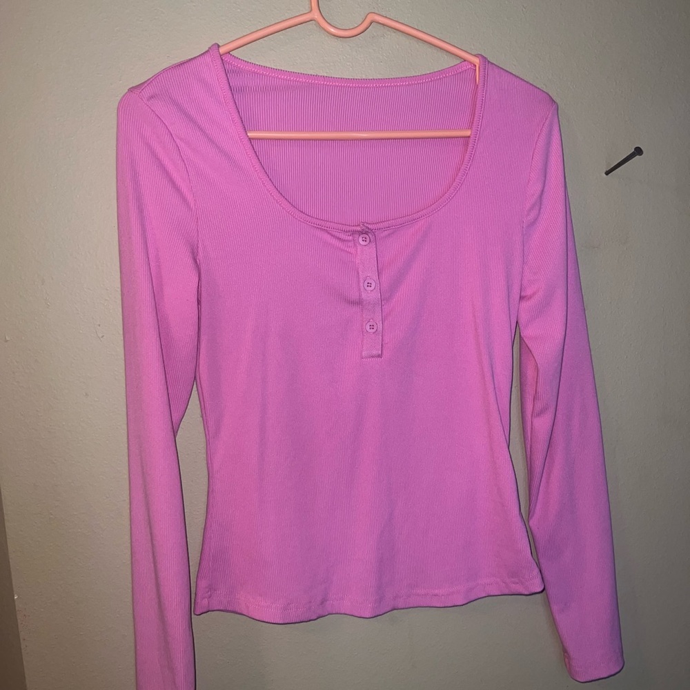 Pink Long Sleeve Women's Top